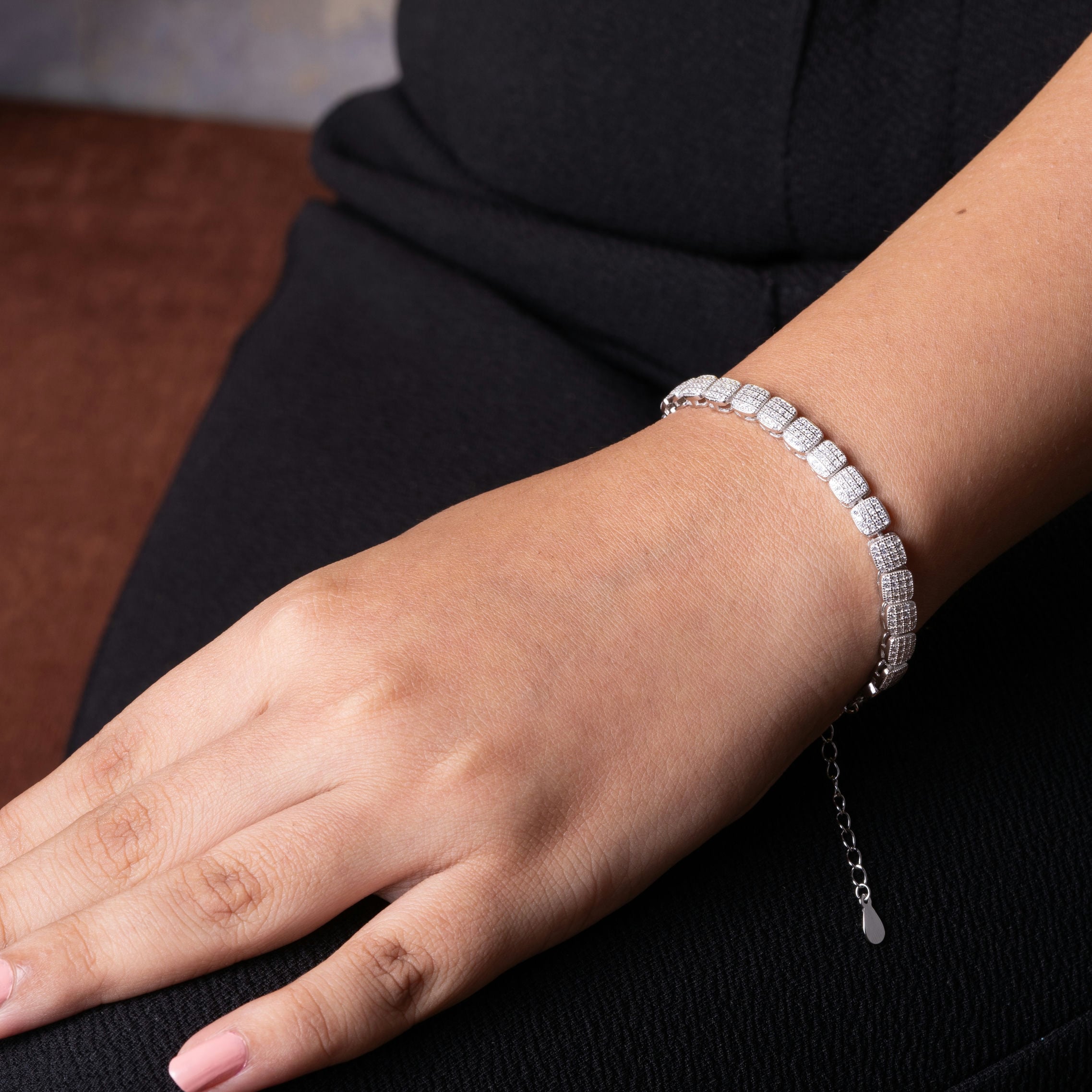 Classic Tennis Silver plated bracelet