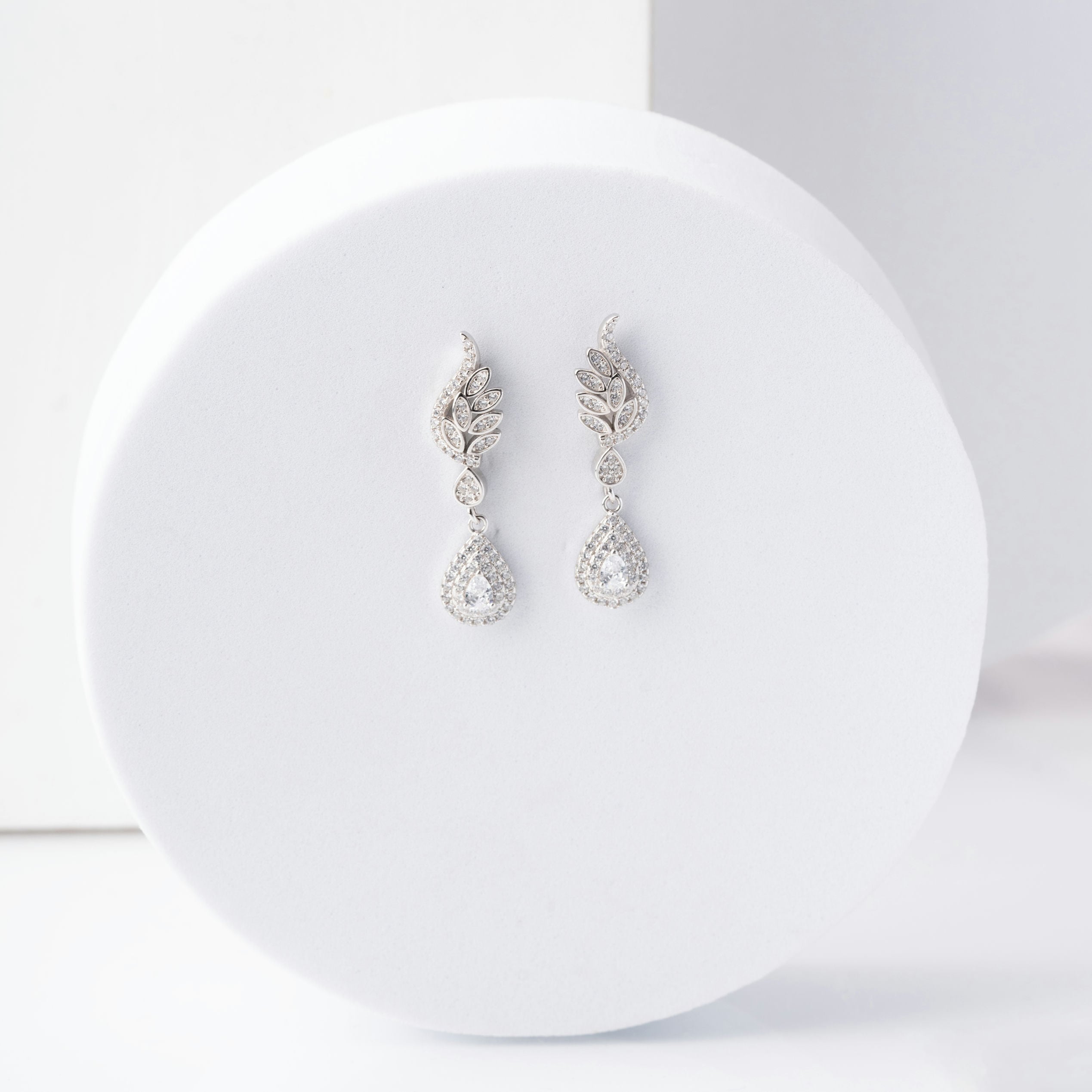 Crystal tear drop earrings