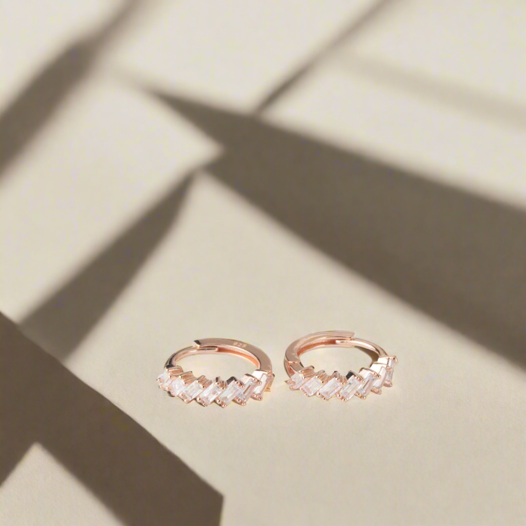 Halo Rose Gold Studs