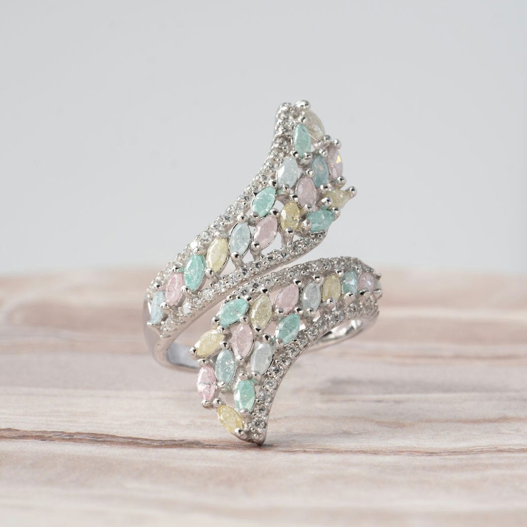 Pastel Dreams Silver Gemstone Ring