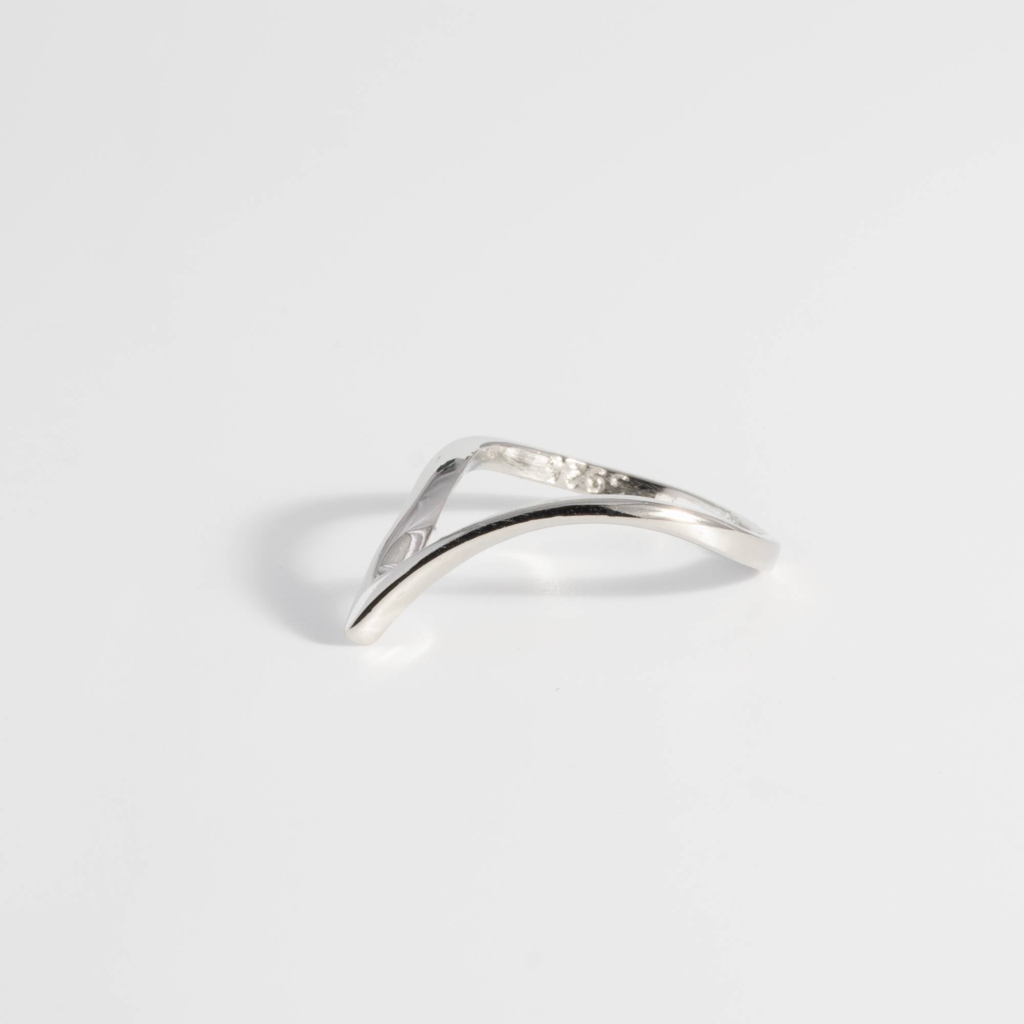 Dainty Teardrop Silver Ring