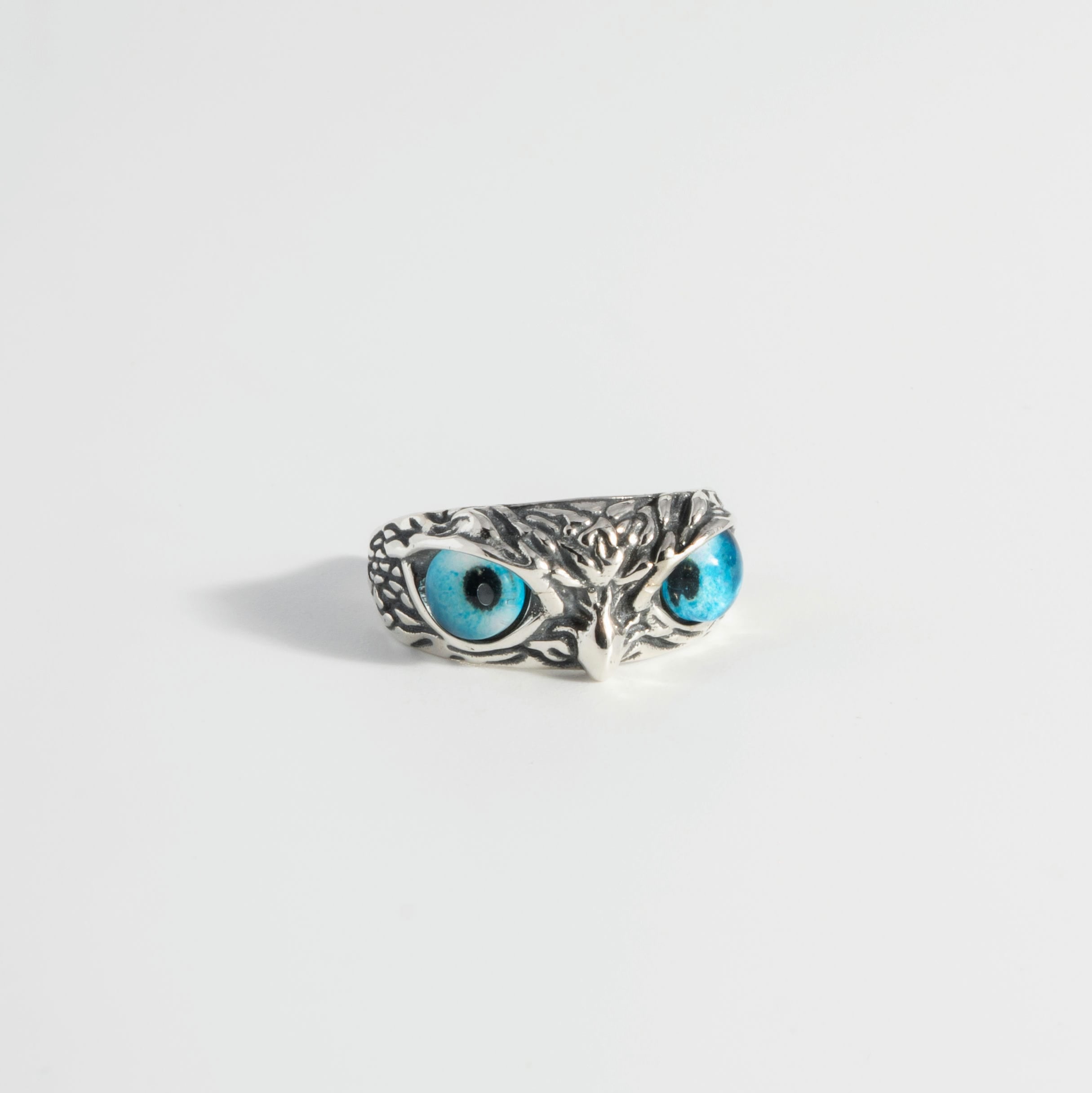 Twilight Owl Silver Ring