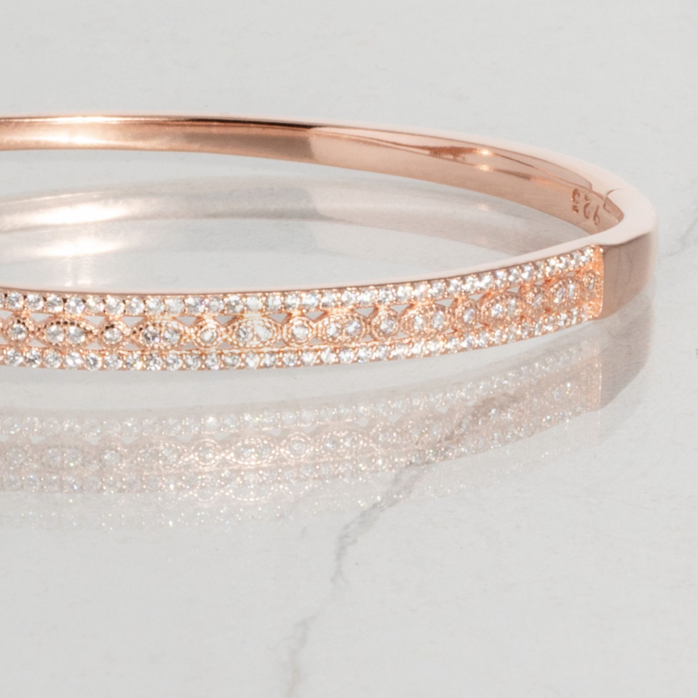 Classic Chic CZ Rose Gold Bracelet