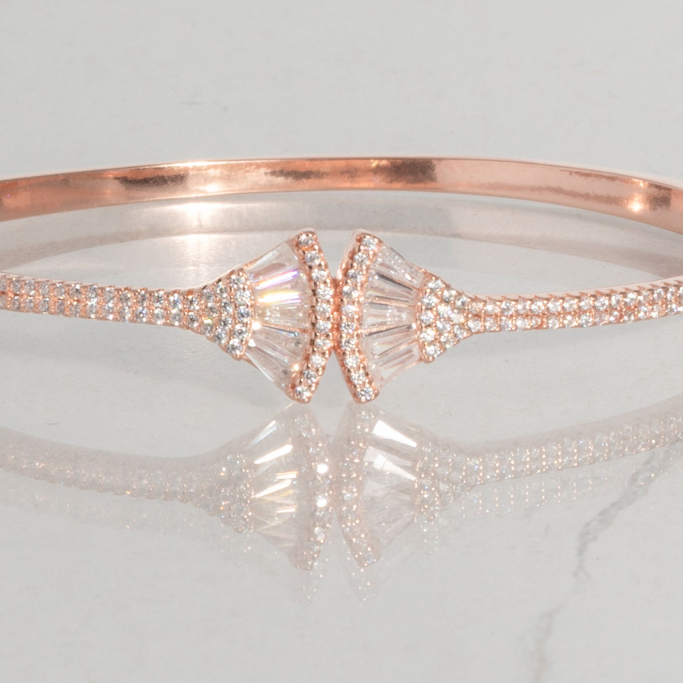 Vintage Rose gold CZ bracelet