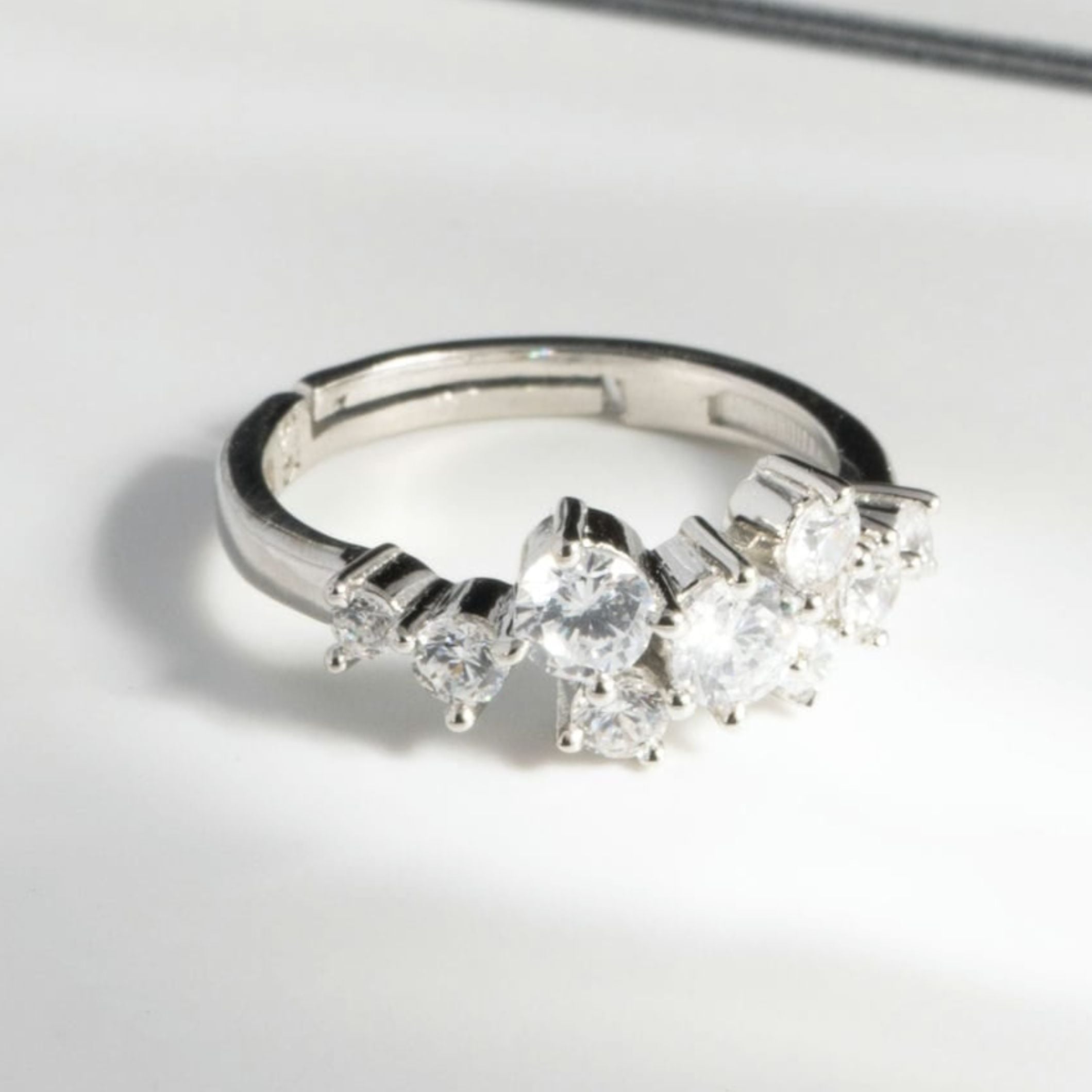 Serenity Circle CZ Band Ring