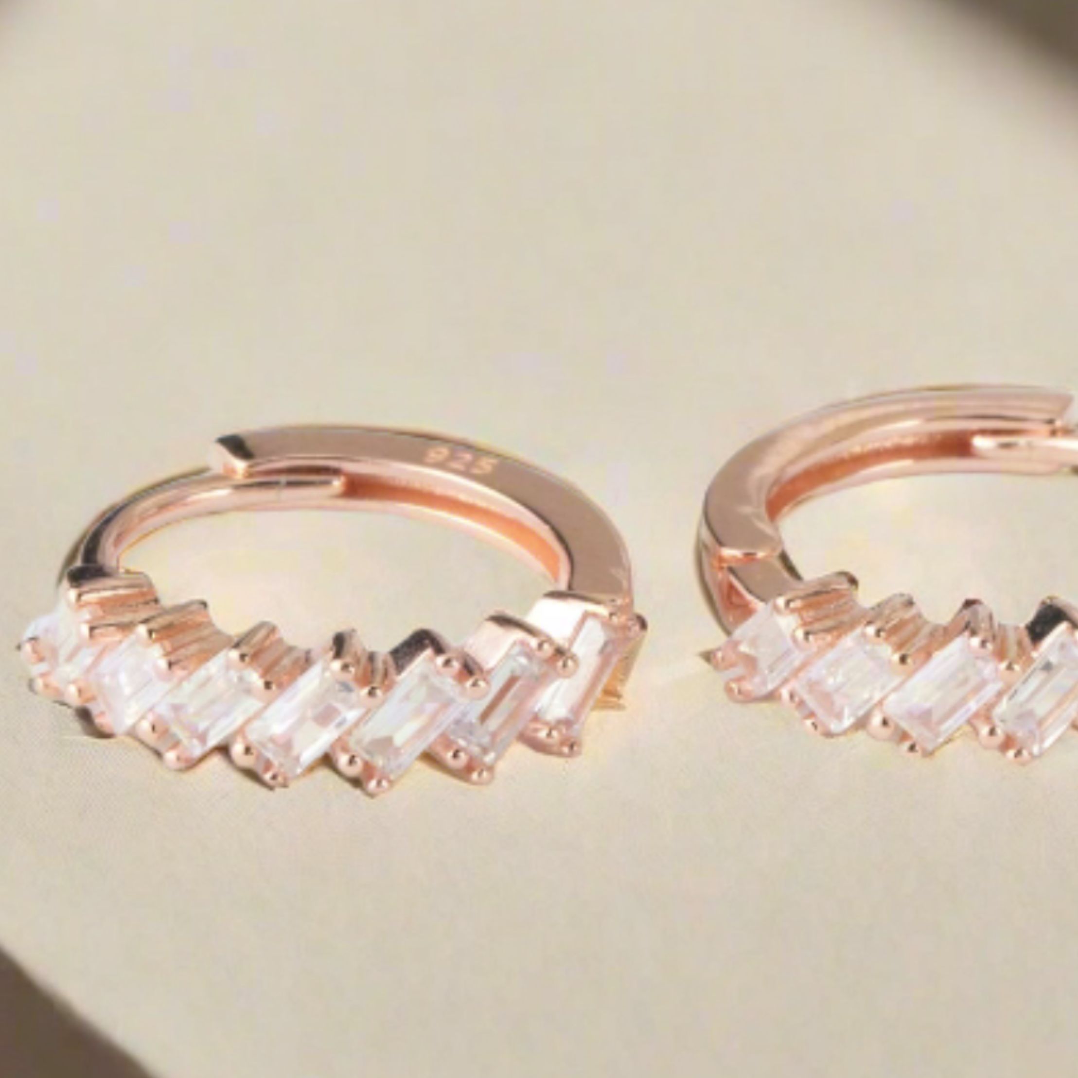 Halo Rose Gold Studs