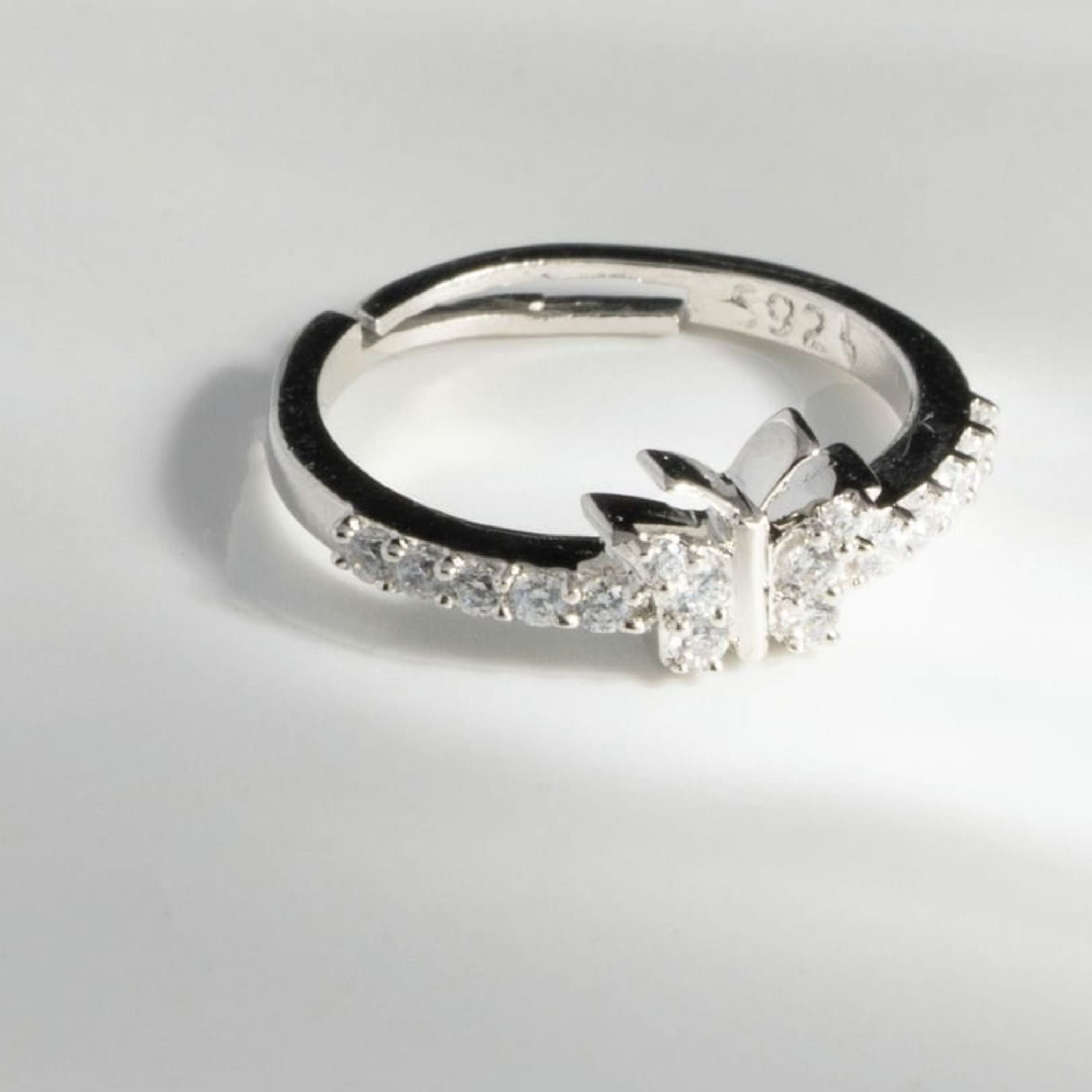 Sparkling Wings Silver Ring