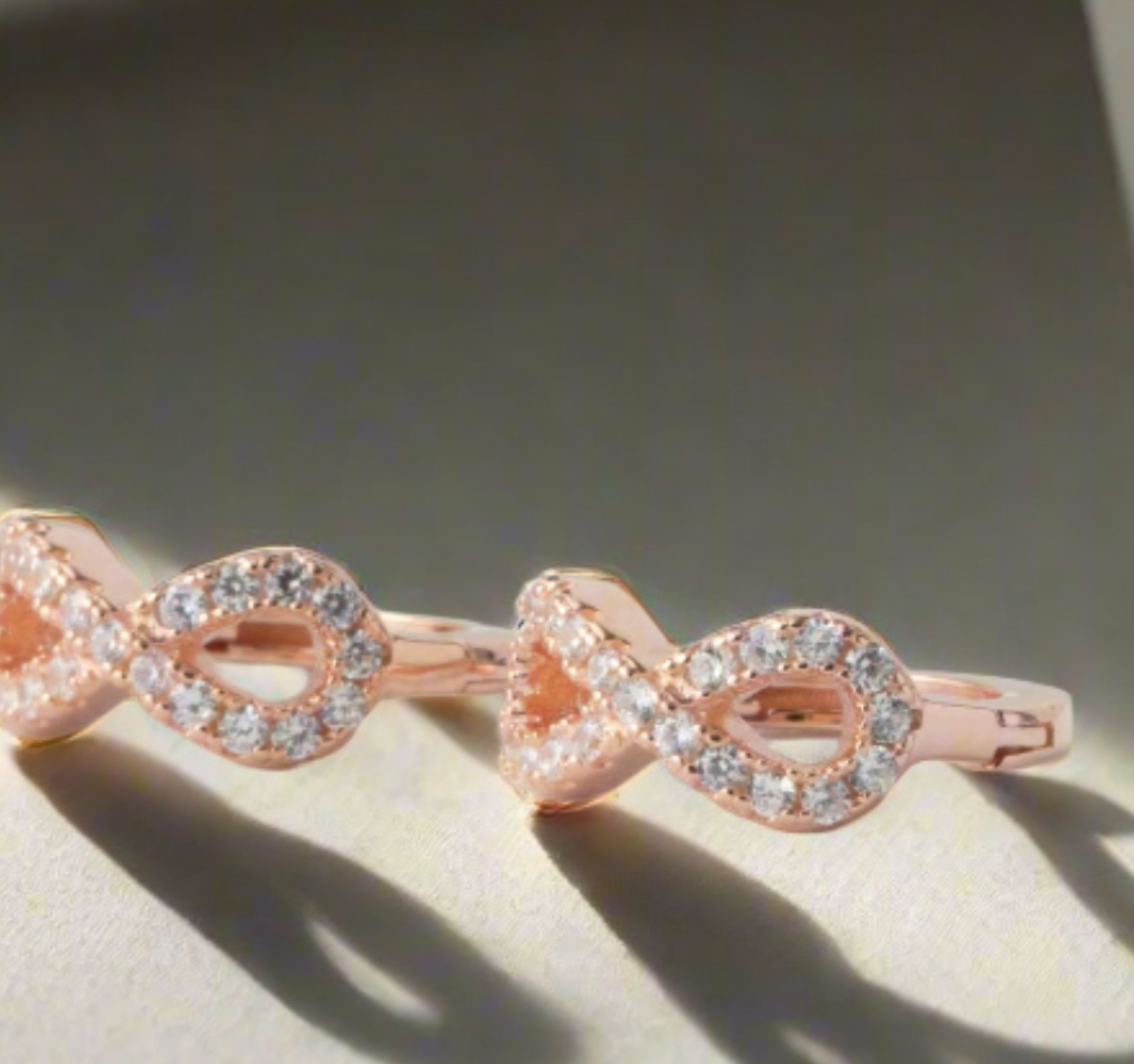 Timeless Infinity Rose Gold Earrings