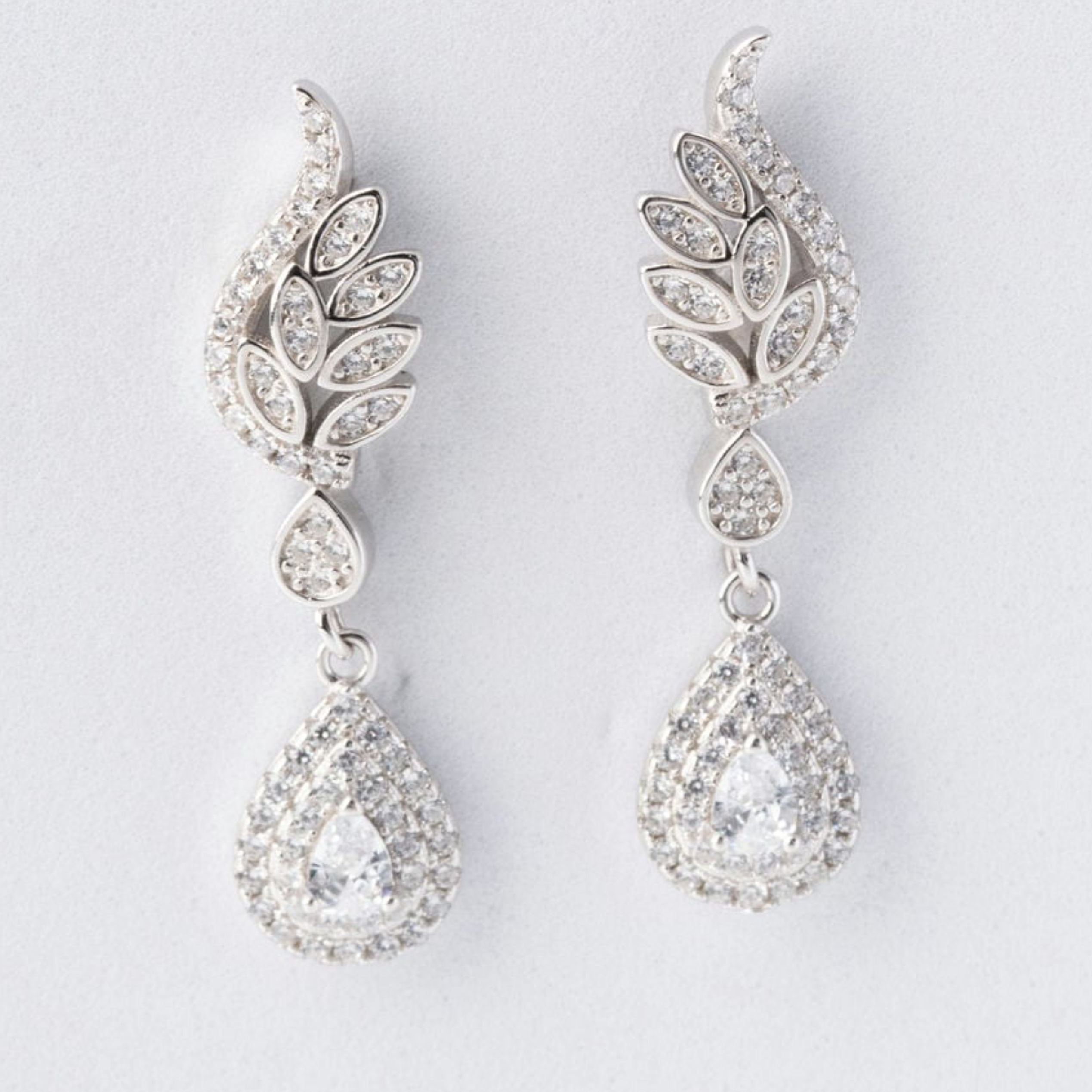 Crystal tear drop earrings