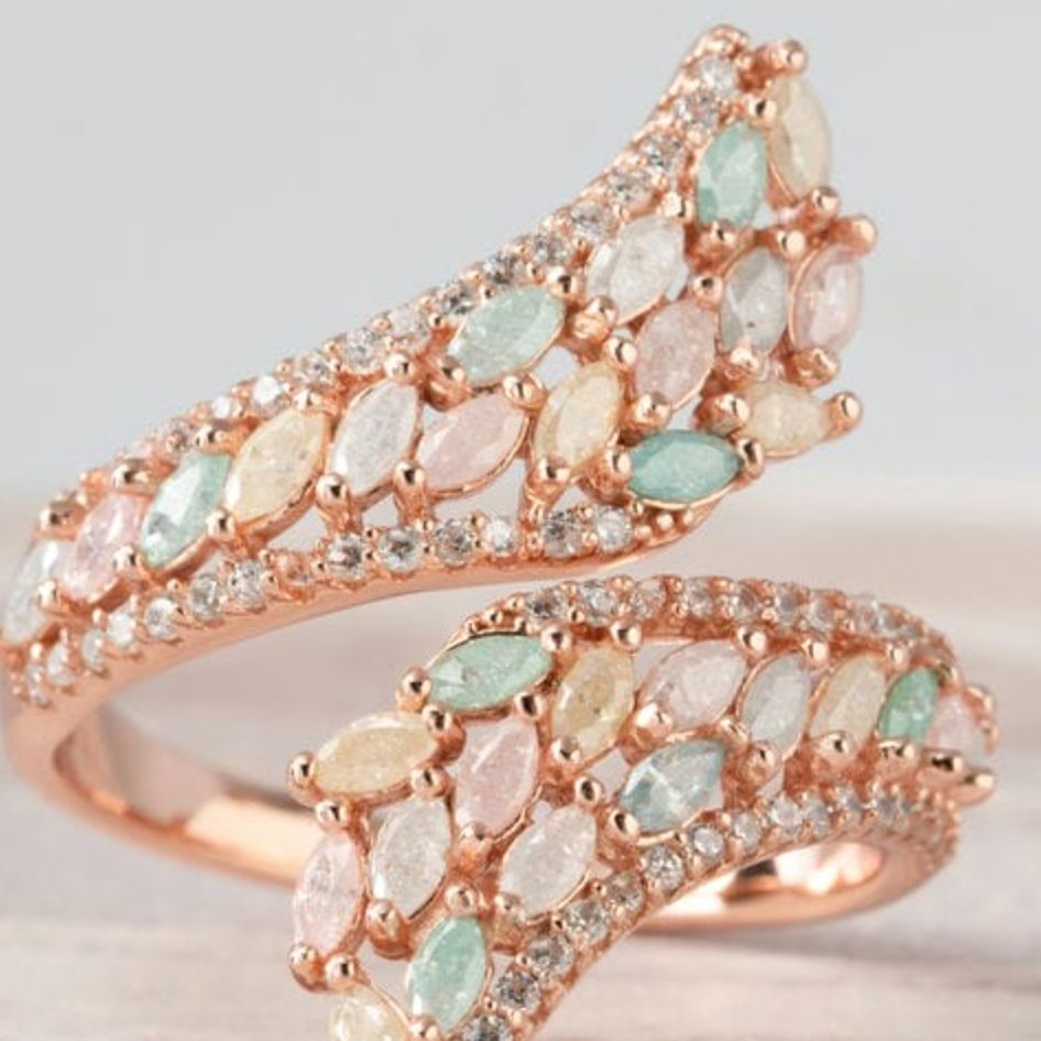 Pastel Winged Rose Gold Ring